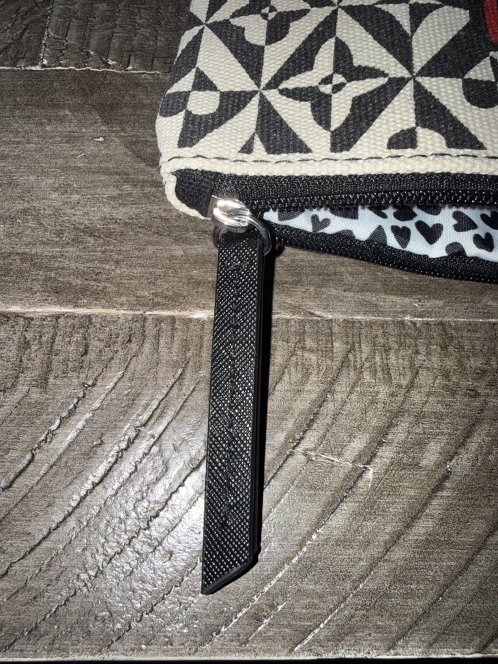 Brighton LOVE Patterned Cosmetic Pouch - Black, White & Red - New without tags - Picture 5 of 6